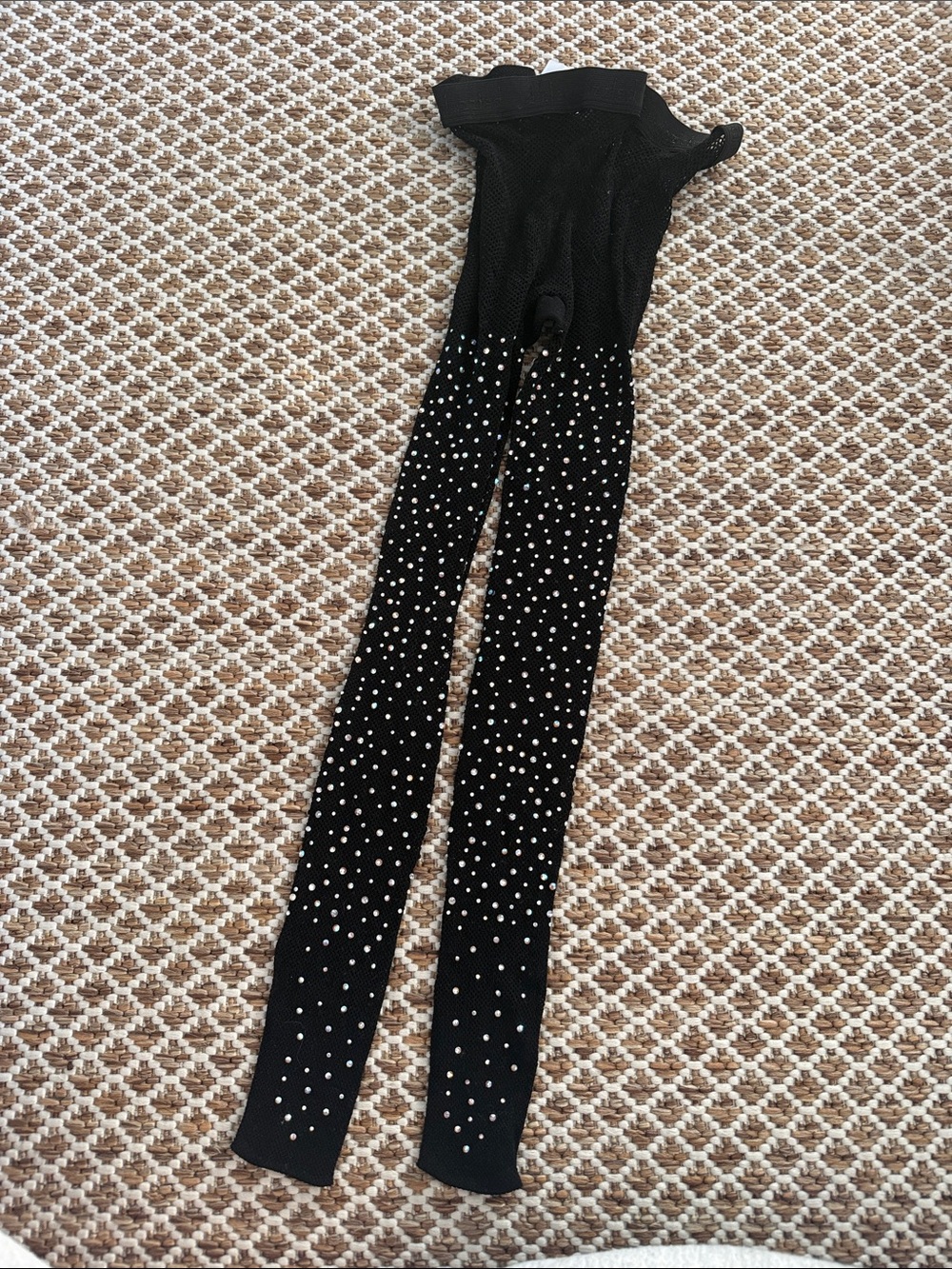 d.bleu.dazzled Black Crystal Rhinestone Tights